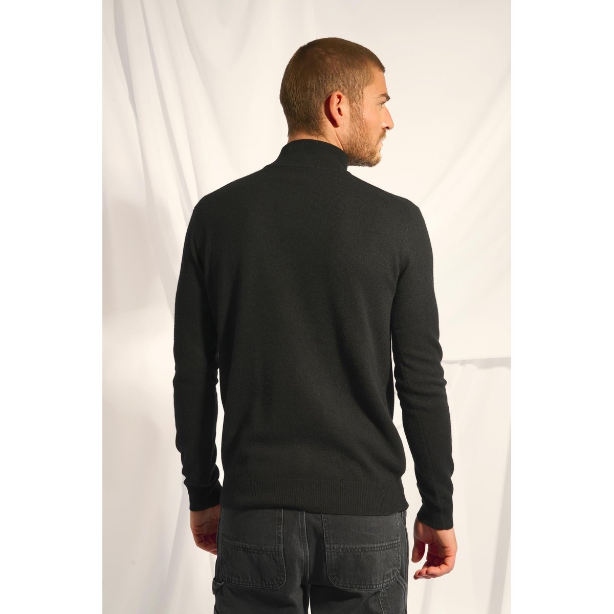 Pull Camionneur Noir Bradley noir, JUST CASHMERE