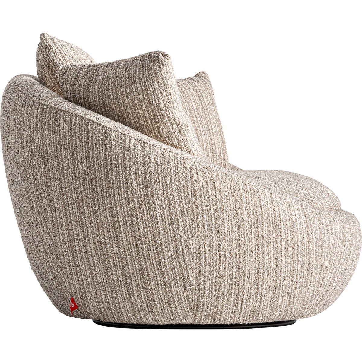 Fauteuil pivotant finition marbrée beige marbré contemporain, RECOLLECTION