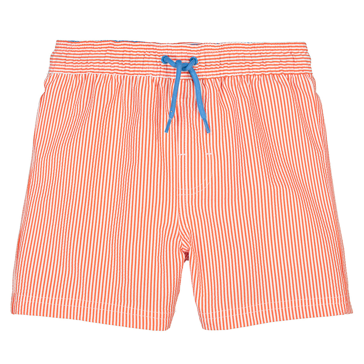 Shorts da bagno a righe rigato arancione, LA REDOUTE COLLECTIONS