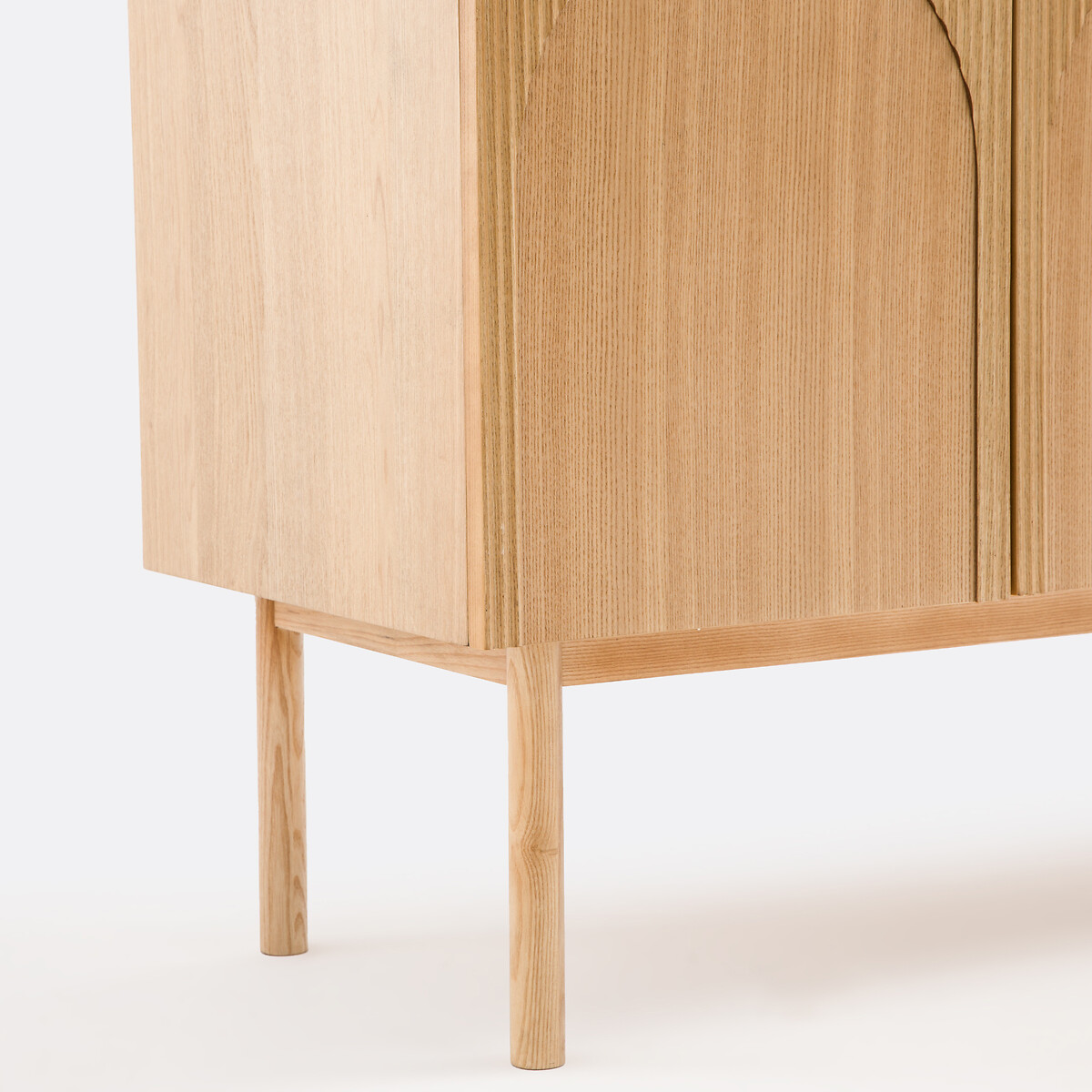 Meuble double vasque, 2 portes + 2 tiroirs, Gisela plaqué frêne, LA REDOUTE INTERIEURS