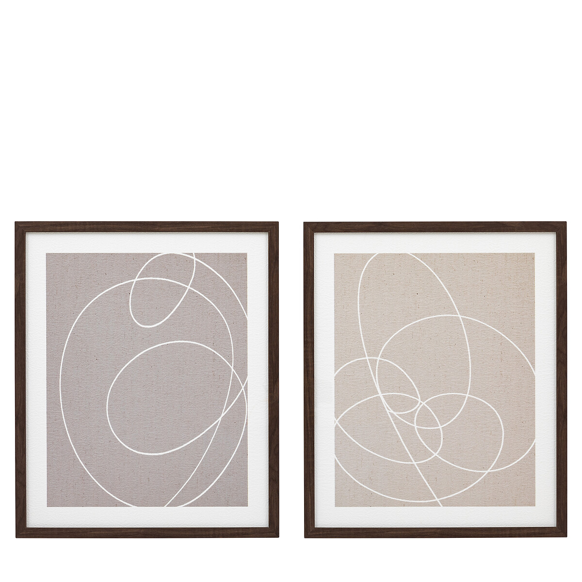 Set of 2 Continuation Framed Art natural, ÉDITÉ