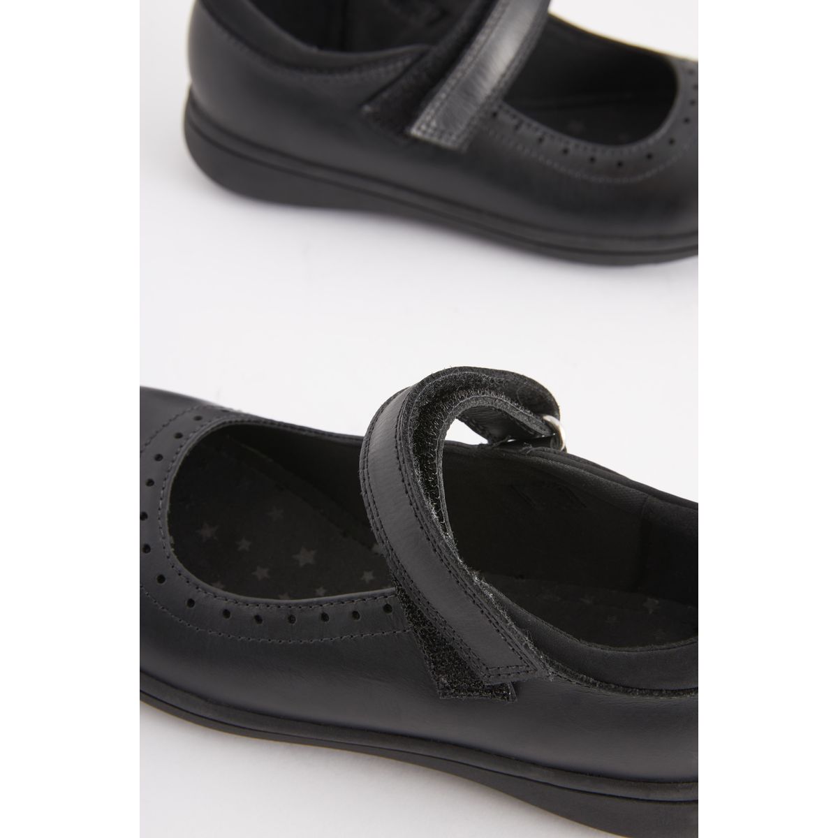 Babies d'école en cuir style richelieu bleu marine, NEXT