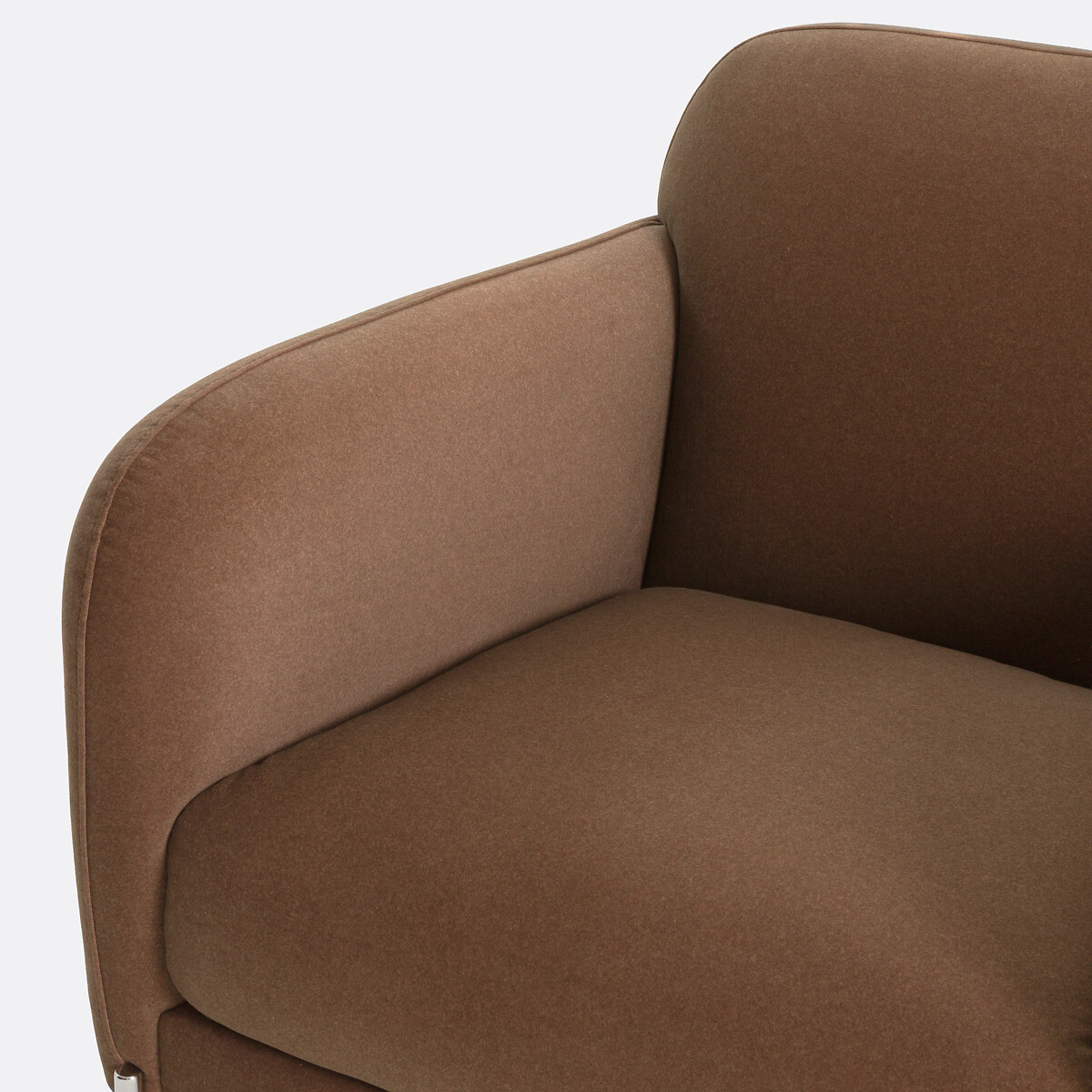 Fauteuil en velours mat, PABLO marron, LA REDOUTE INTERIEURS