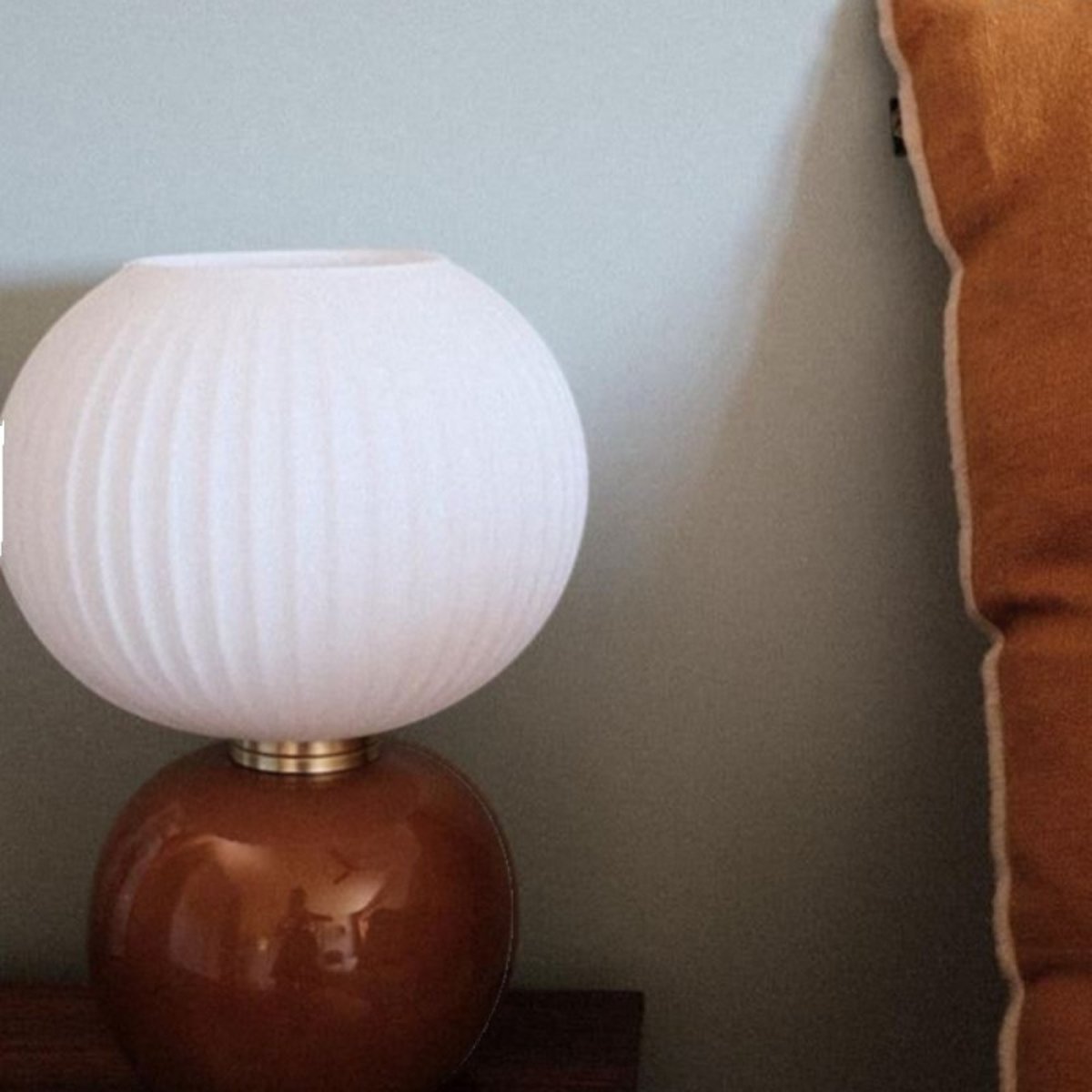 Lampe de chevet en verre marron Adonis marron, MILLUMINE
