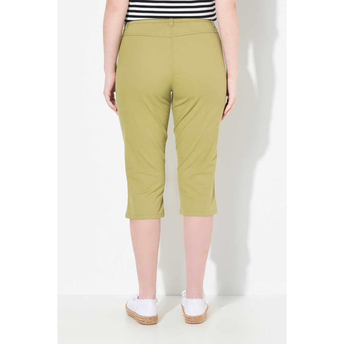 Pantalon capri, fentes d'ourlet sauge, ULLA POPKEN