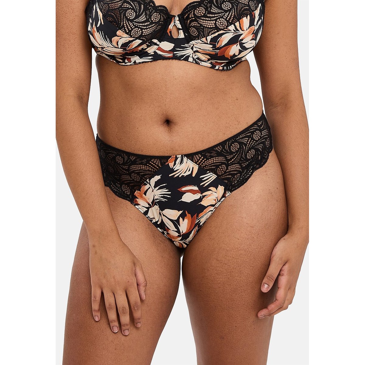 Slip taille medium ARIANE FANTAISY imprimé feuilles, SANS COMPLEXE