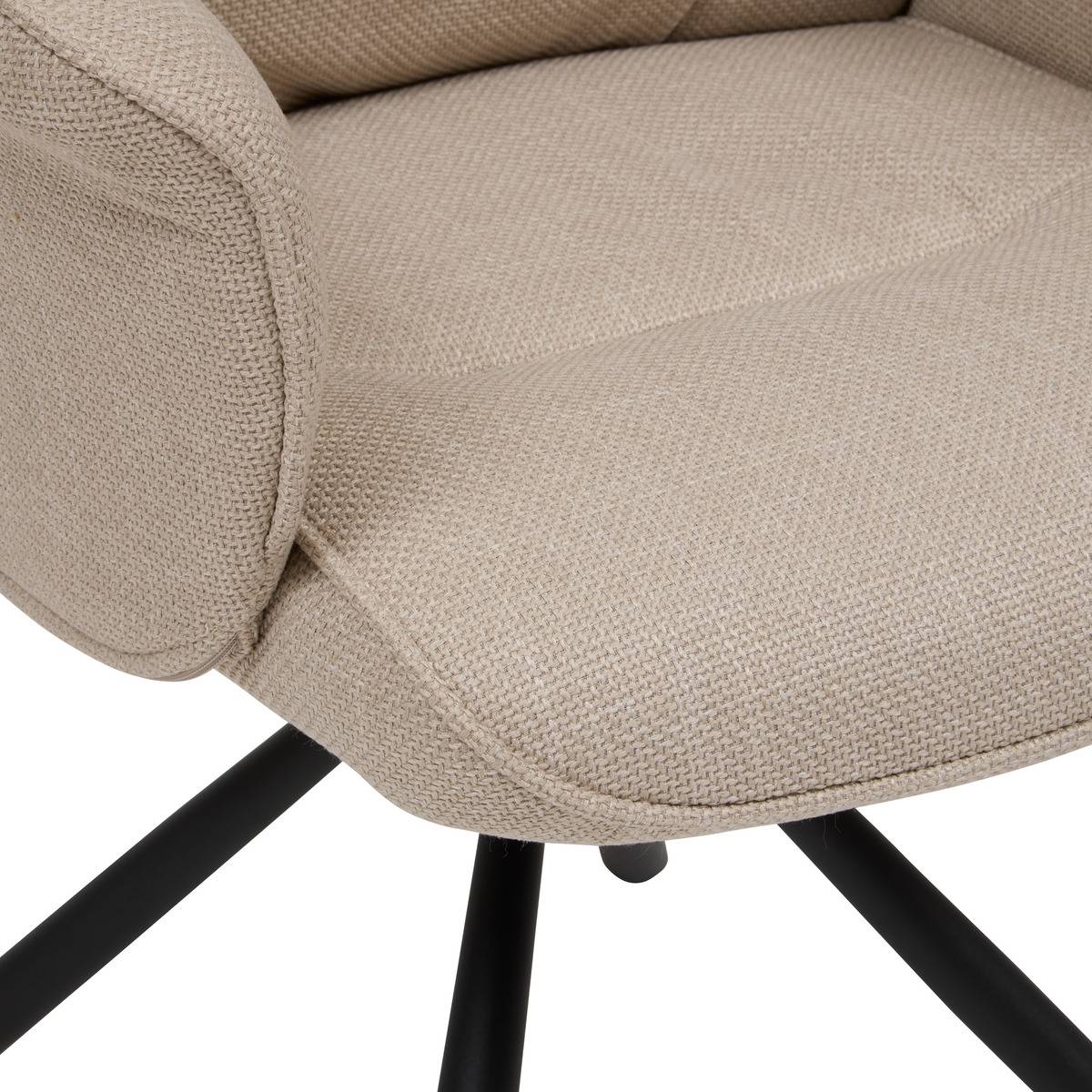 Fauteuil de bureau pivotant SISCO beige, ATMOSPHERA