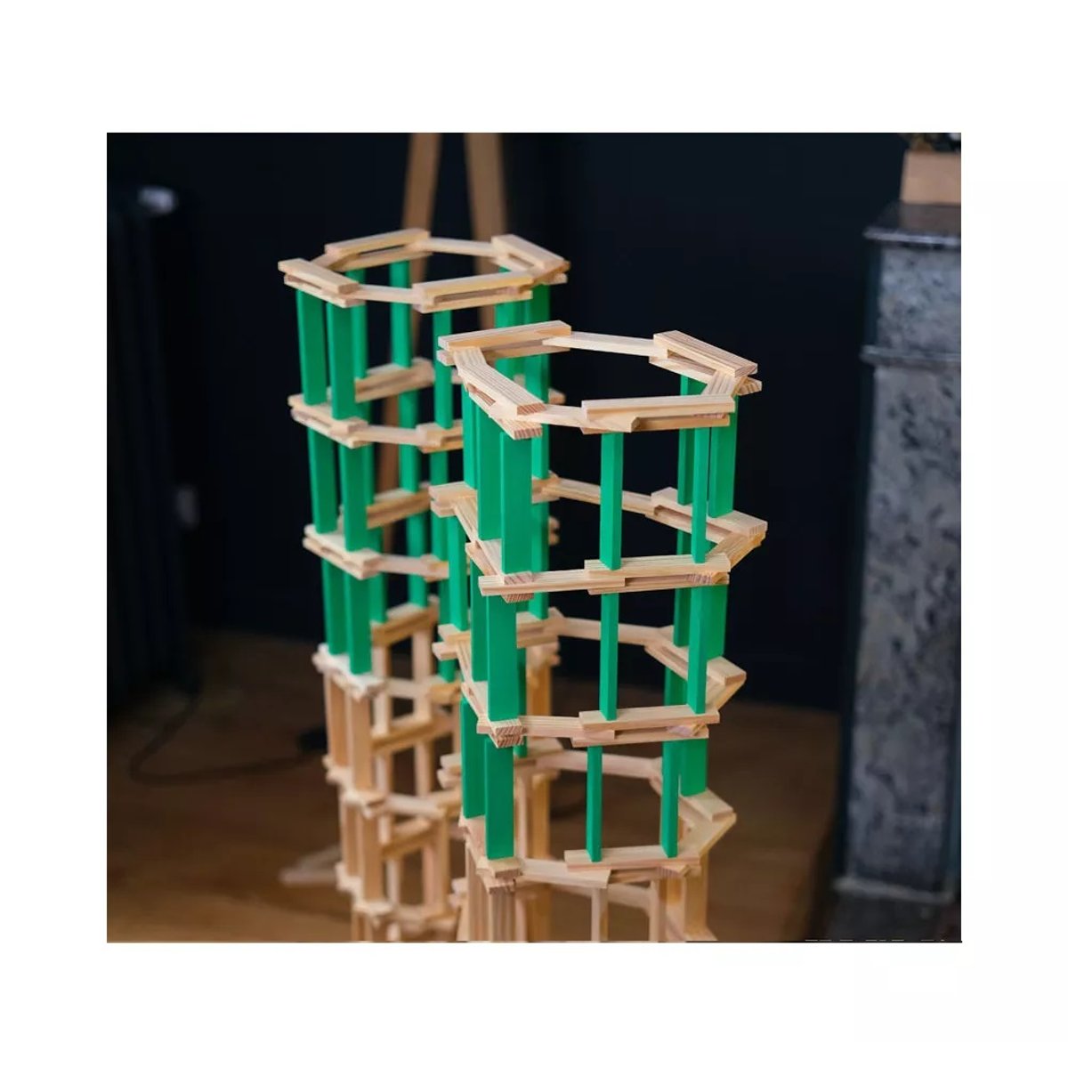 Coffret Kapla 40 planchettes vert clair, KAPLA