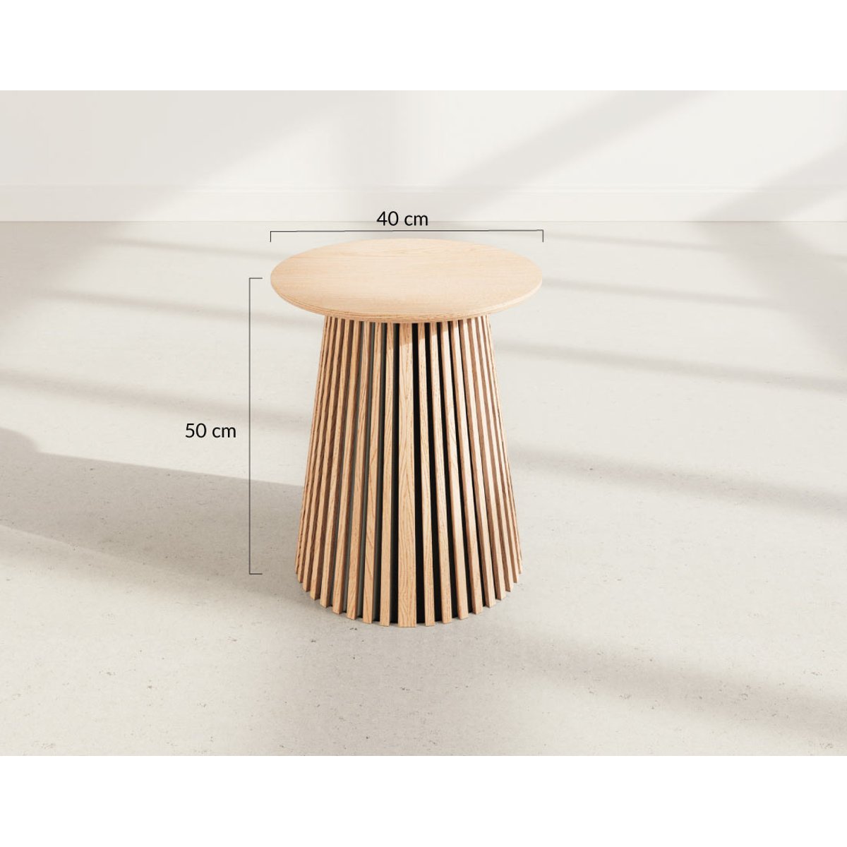 Bout de canapé rond plaqué chêne, FREYA bois, BEST MOBILIER