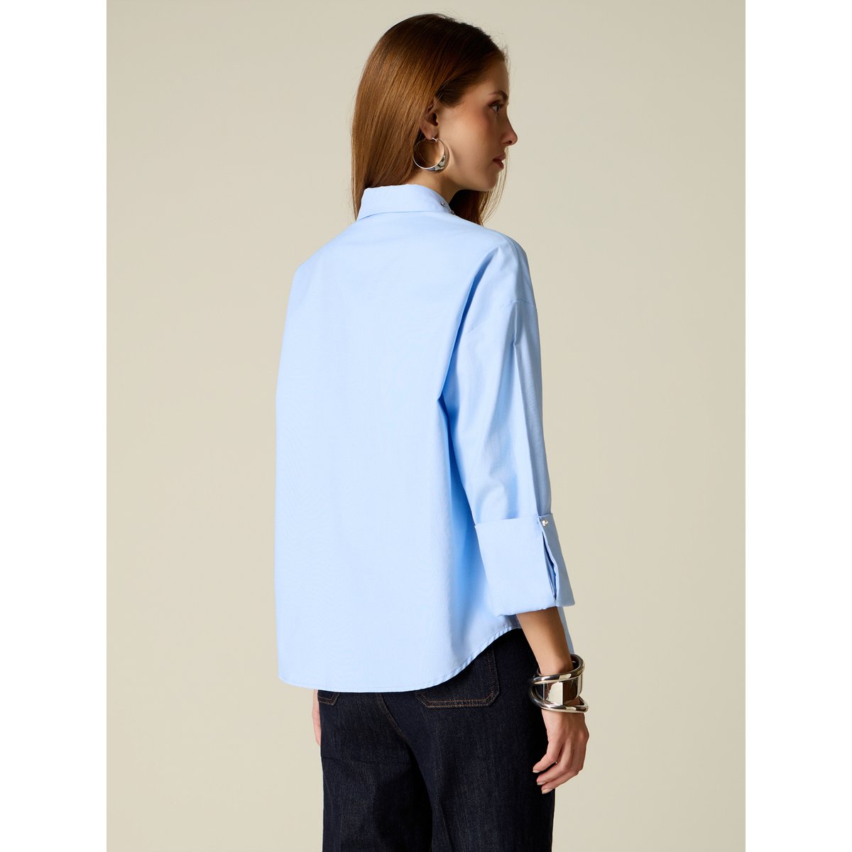 Chemise avec strass crystal light - blue, OLTRE