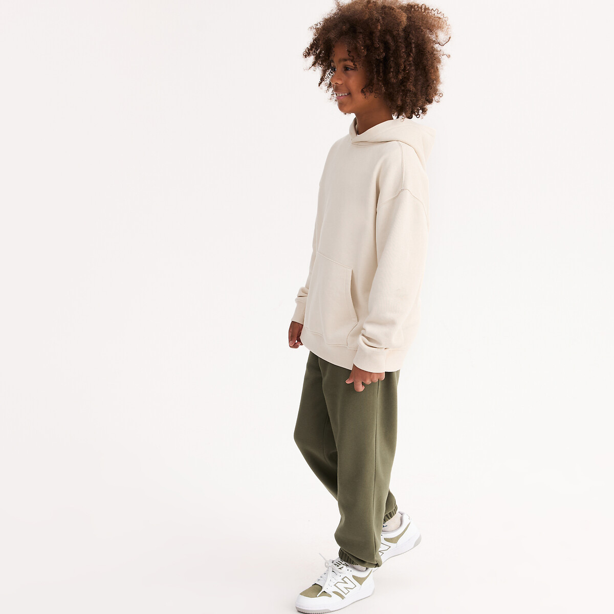 Sweat à capuche en molleton ecru, LA REDOUTE COLLECTIONS