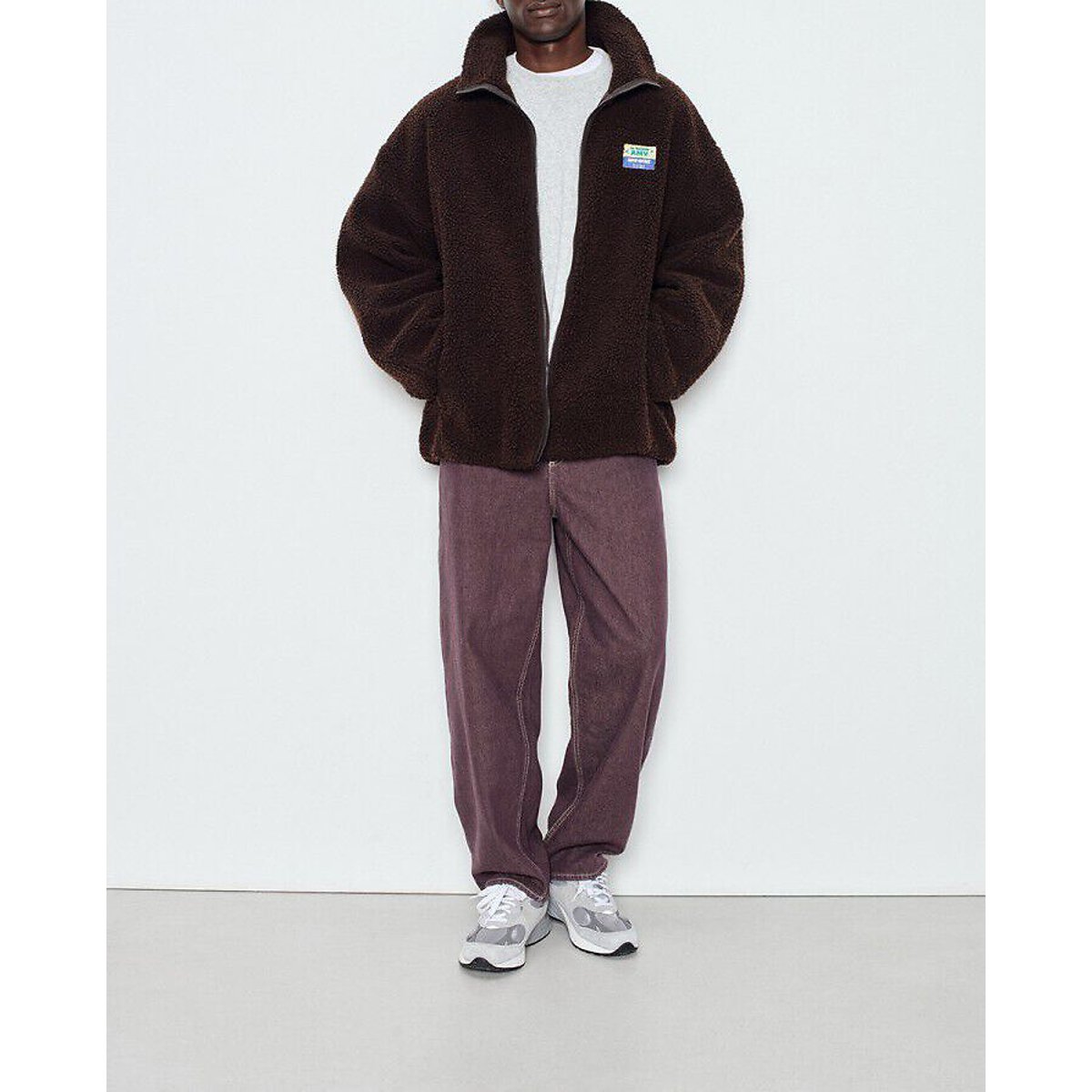 Manteau court ample HOKTOWN marron, AMERICAN VINTAGE