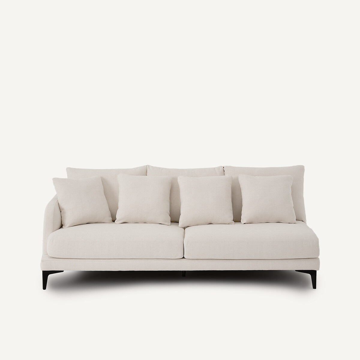 Demi-canapé 3 places en toile polyester, MODERNISTE craie, EMMANUEL GALLINA X AM.PM