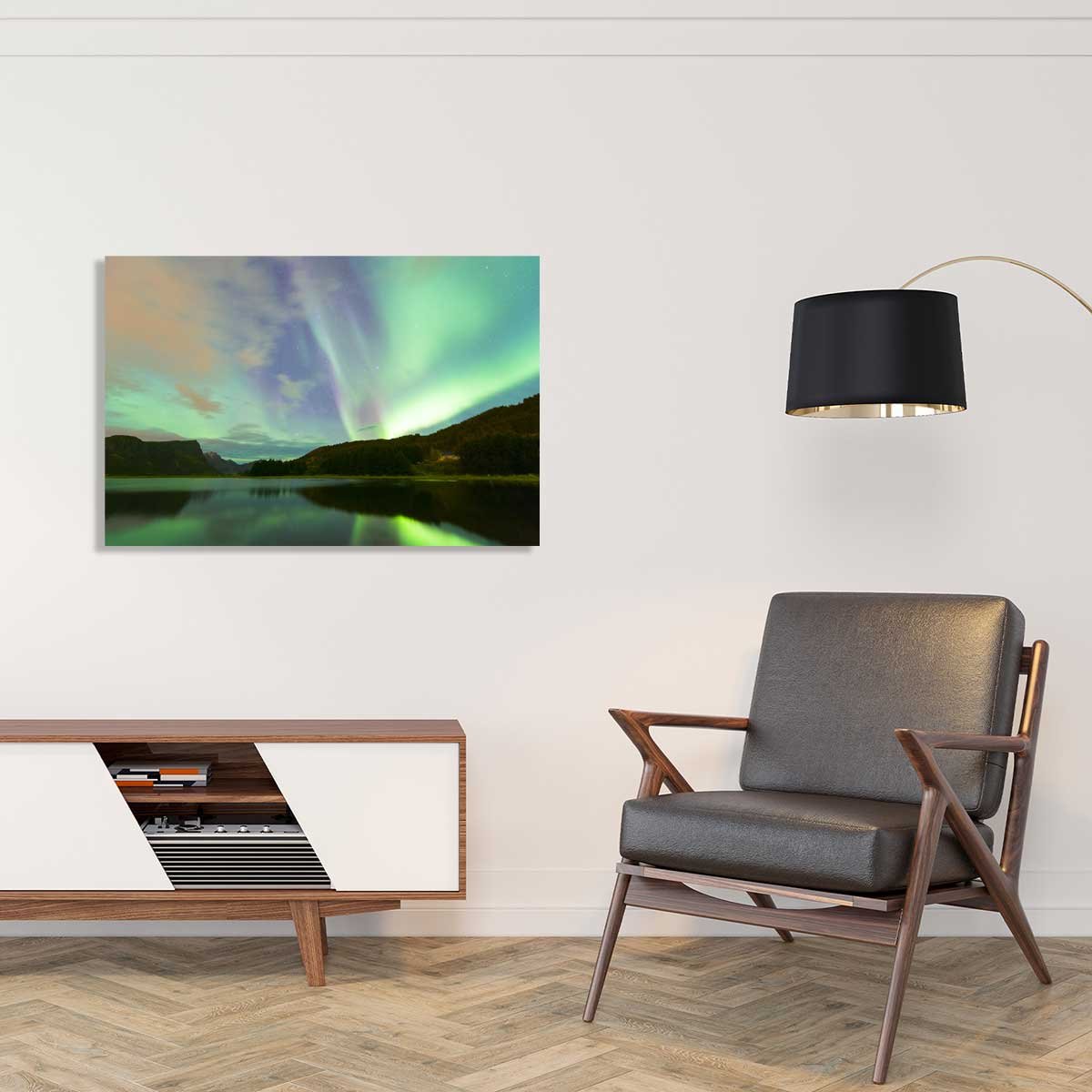 Tableau norwayliht lofoten tableau alu dibond, HEXOA