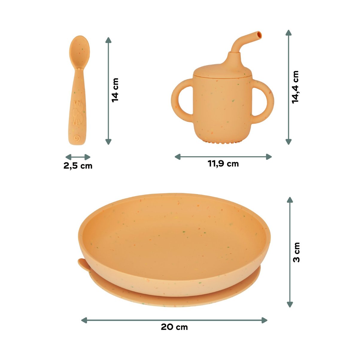 Coffret repas enfant Comme un grand orange, BABYMOOV