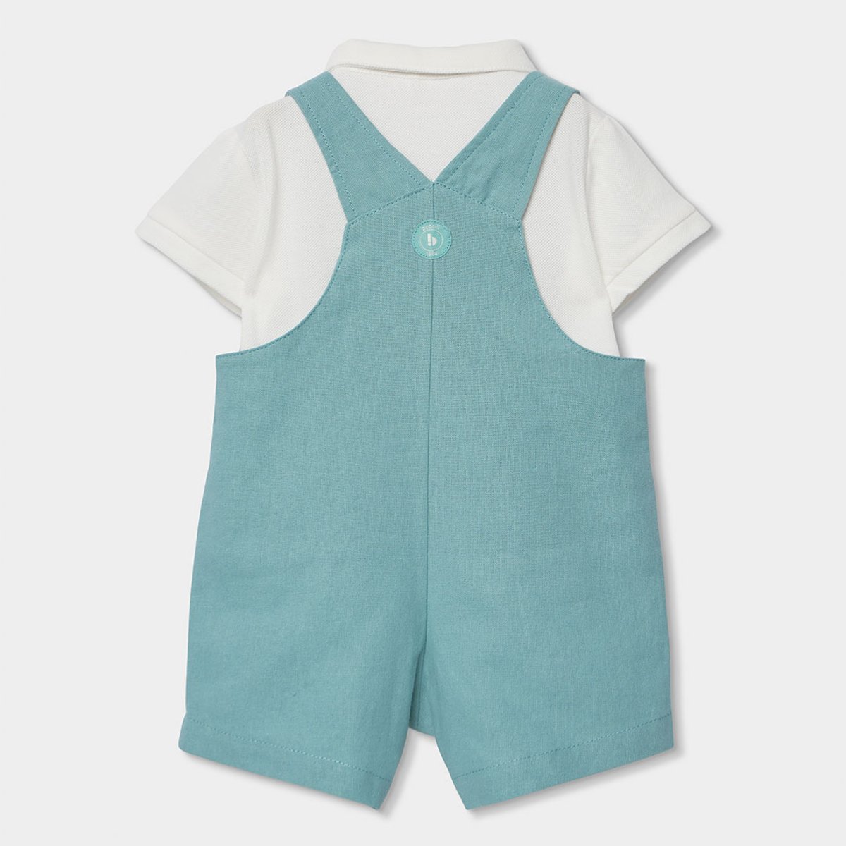 Ensemble bébé polo et salopette vert, BOBOLI