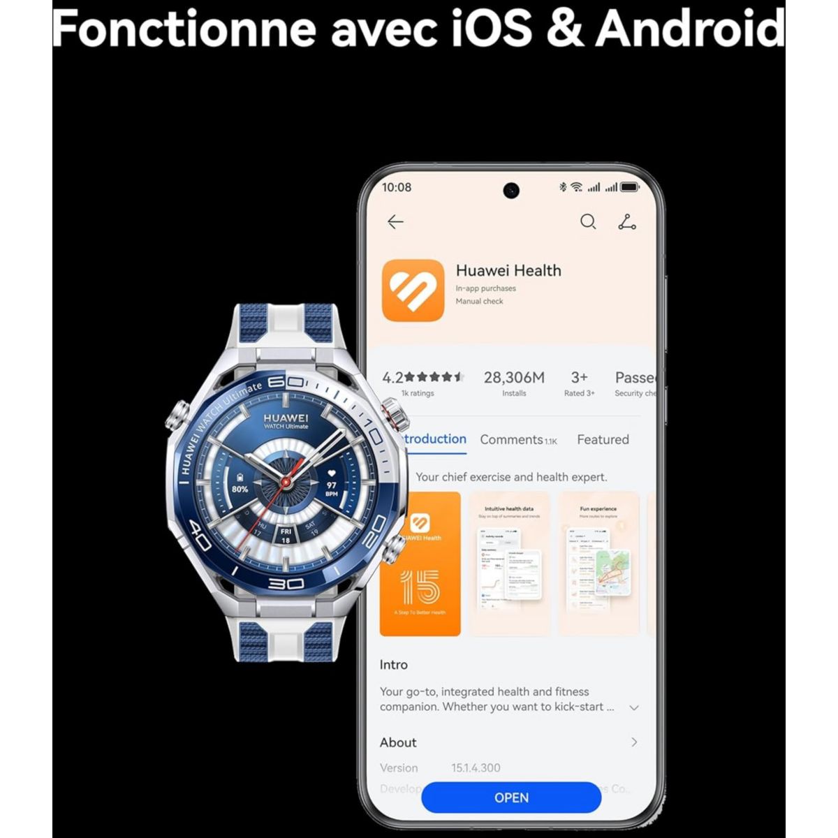 Montre Watch Ultimate 2 gris, HUAWEI
