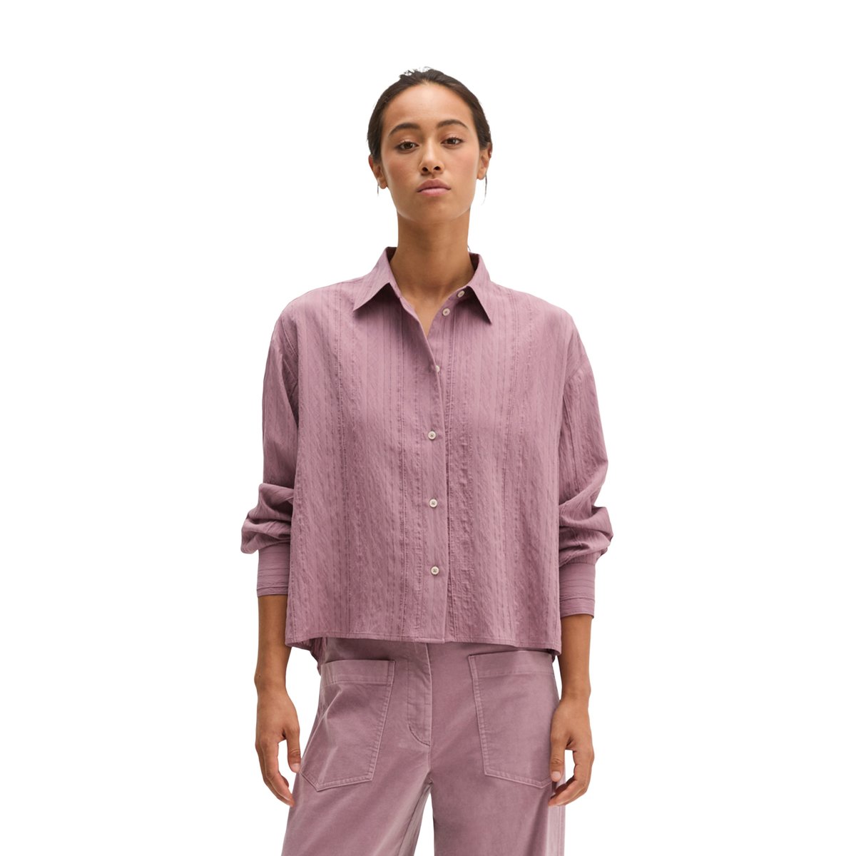 Chemisier froissé, coupe décontractée en  LENZING™ ECOVERO™ rose bonbon, MARC O'POLO