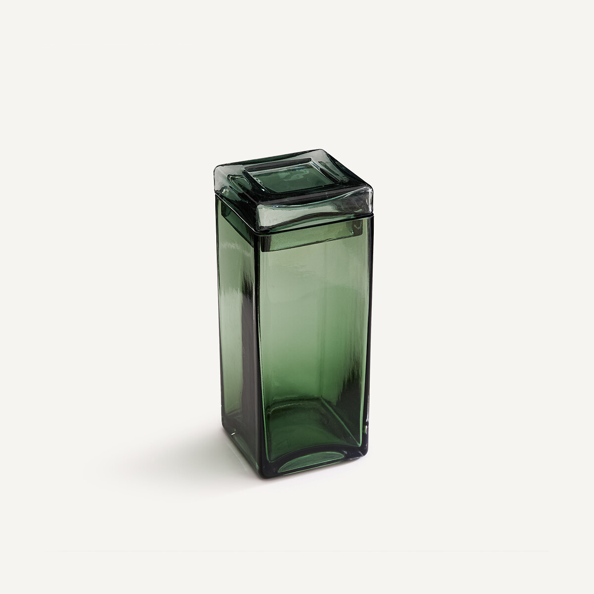 Boîte en verre soufflé à la bouche, hauteur 19,2 cm, OROA topaze, AM.PM