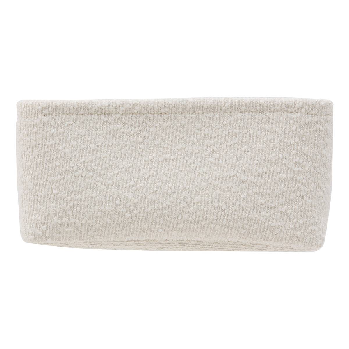 Lot de 2 paniers rectangulaires BOUCLETTE blanc, 5FIVE SIMPLY SMART