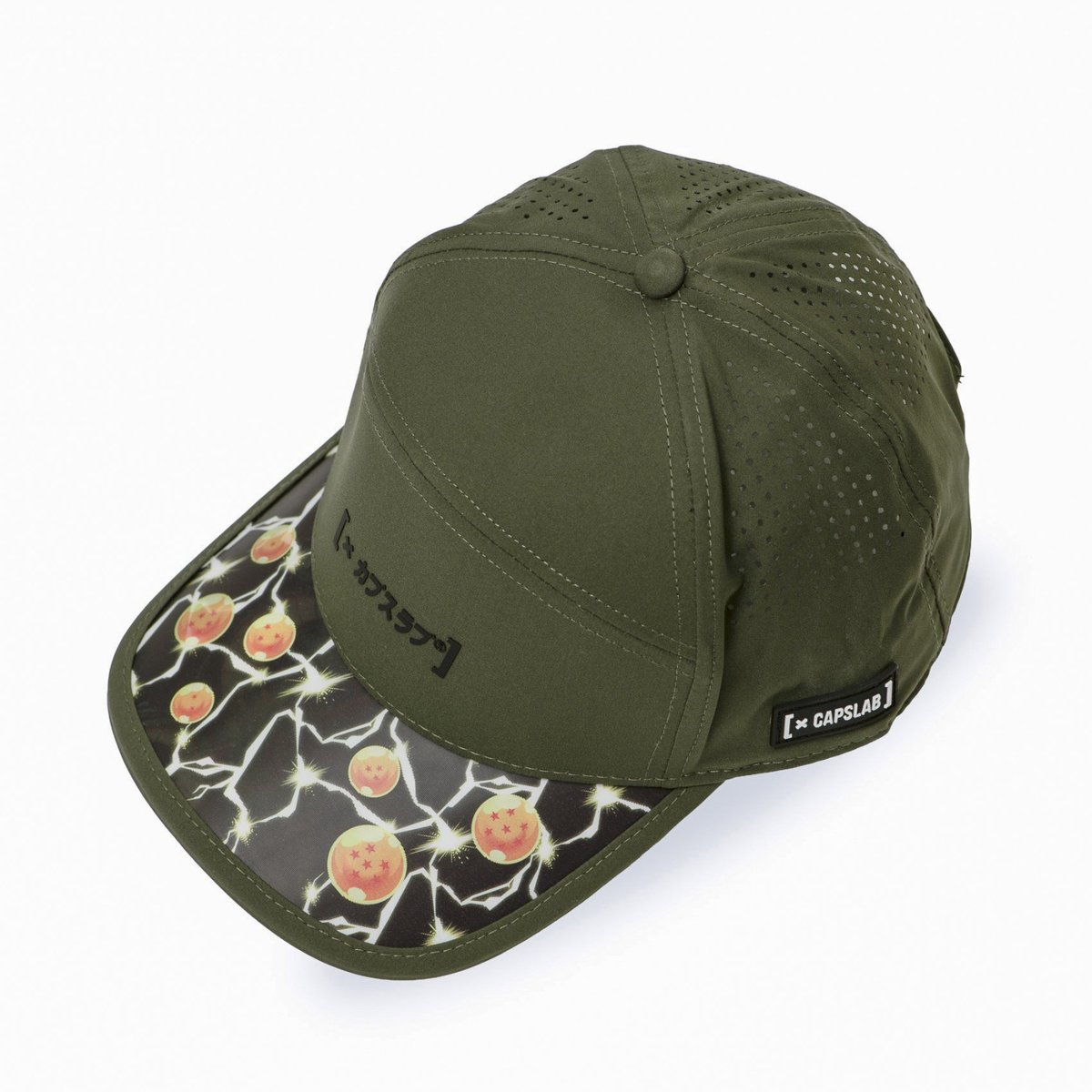 Casquette 6 panels Dragon Ball Z kaki foncé/orange, CAPSLAB