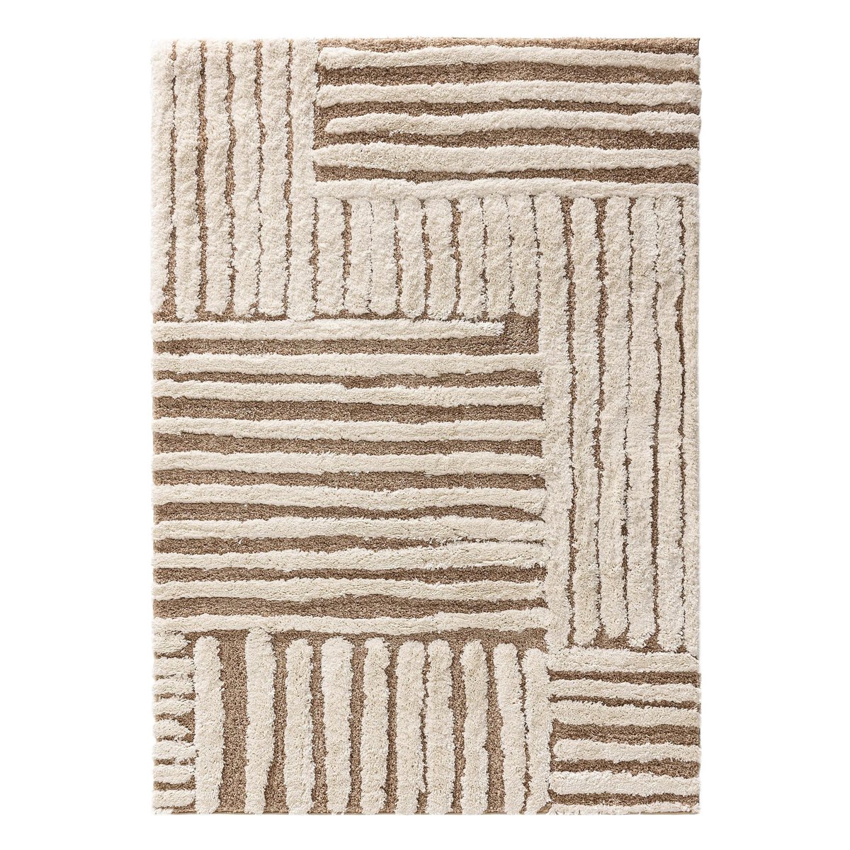 Tapis à poils longs TIBO crème/beige, BENUTA