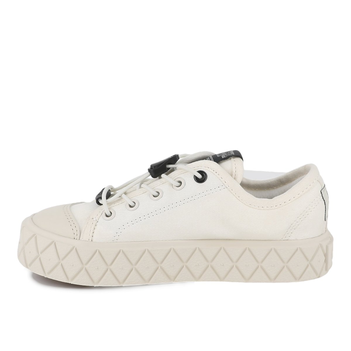 Baskets montantes en coton PALLA ACE TIGERS K blanc-cream white, PALLADIUM