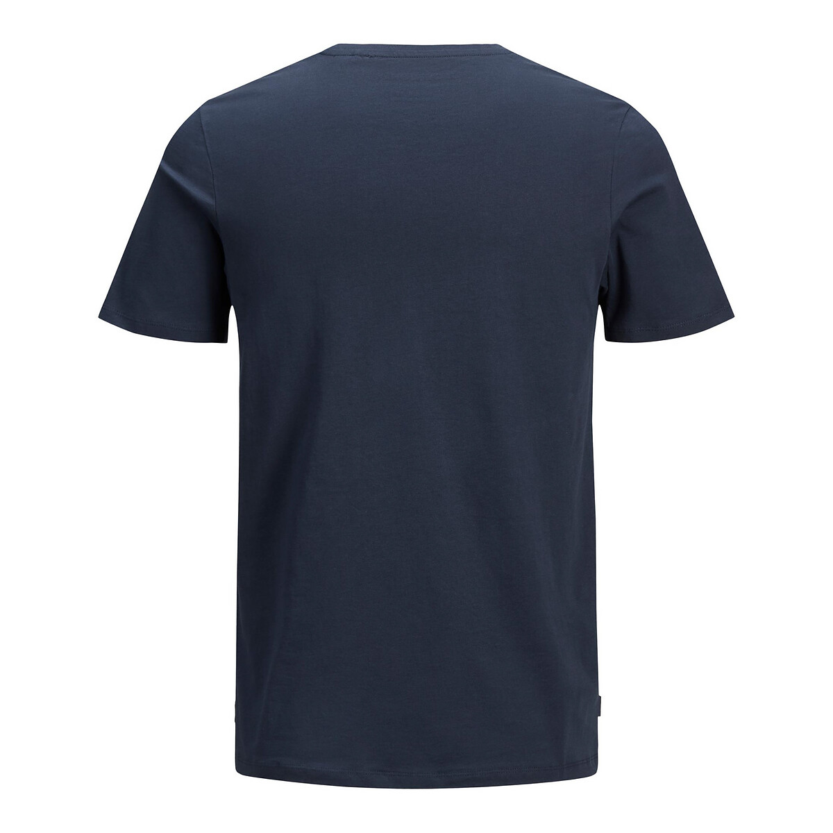 Organic Cotton T-Shirt with Crew Neck navy blue, JACK & JONES