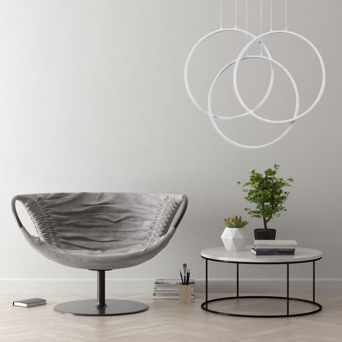 Suspension lumière chaude FRAME blanc, IDEAL LUX