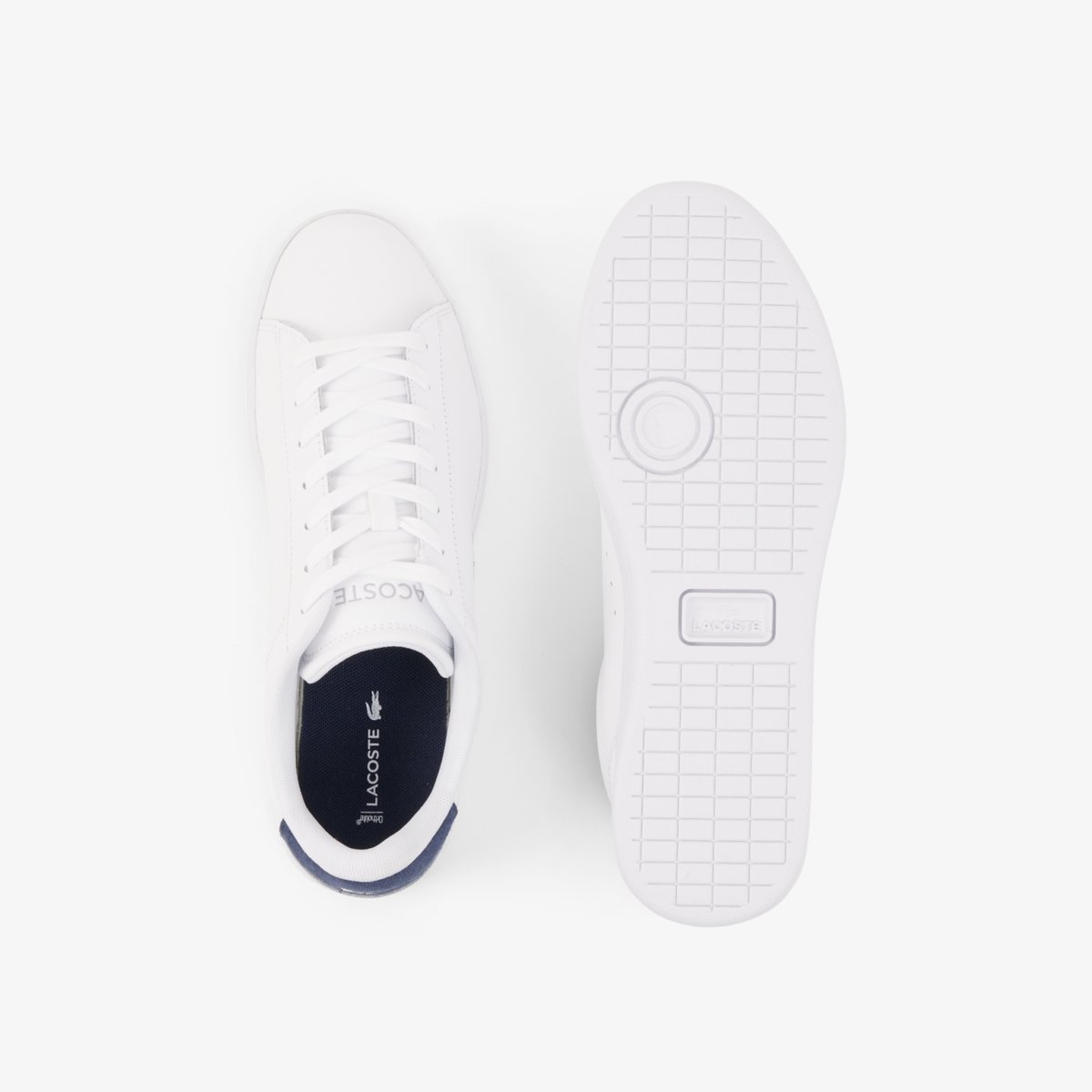 Sneakers Carnaby Set homme en cuir blanc-407, LACOSTE