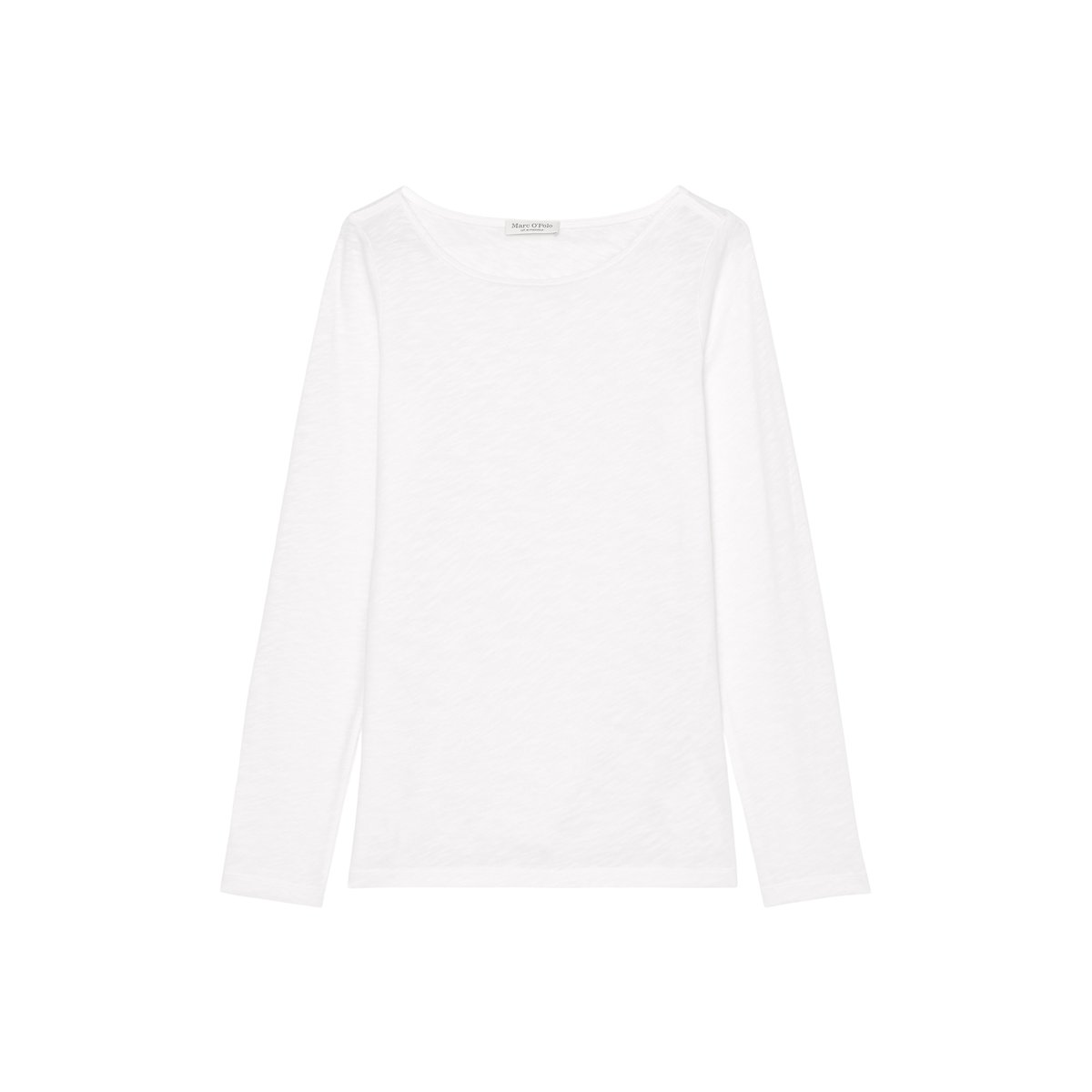 T-shirt long régulier en coton biologique blanc, MARC O'POLO