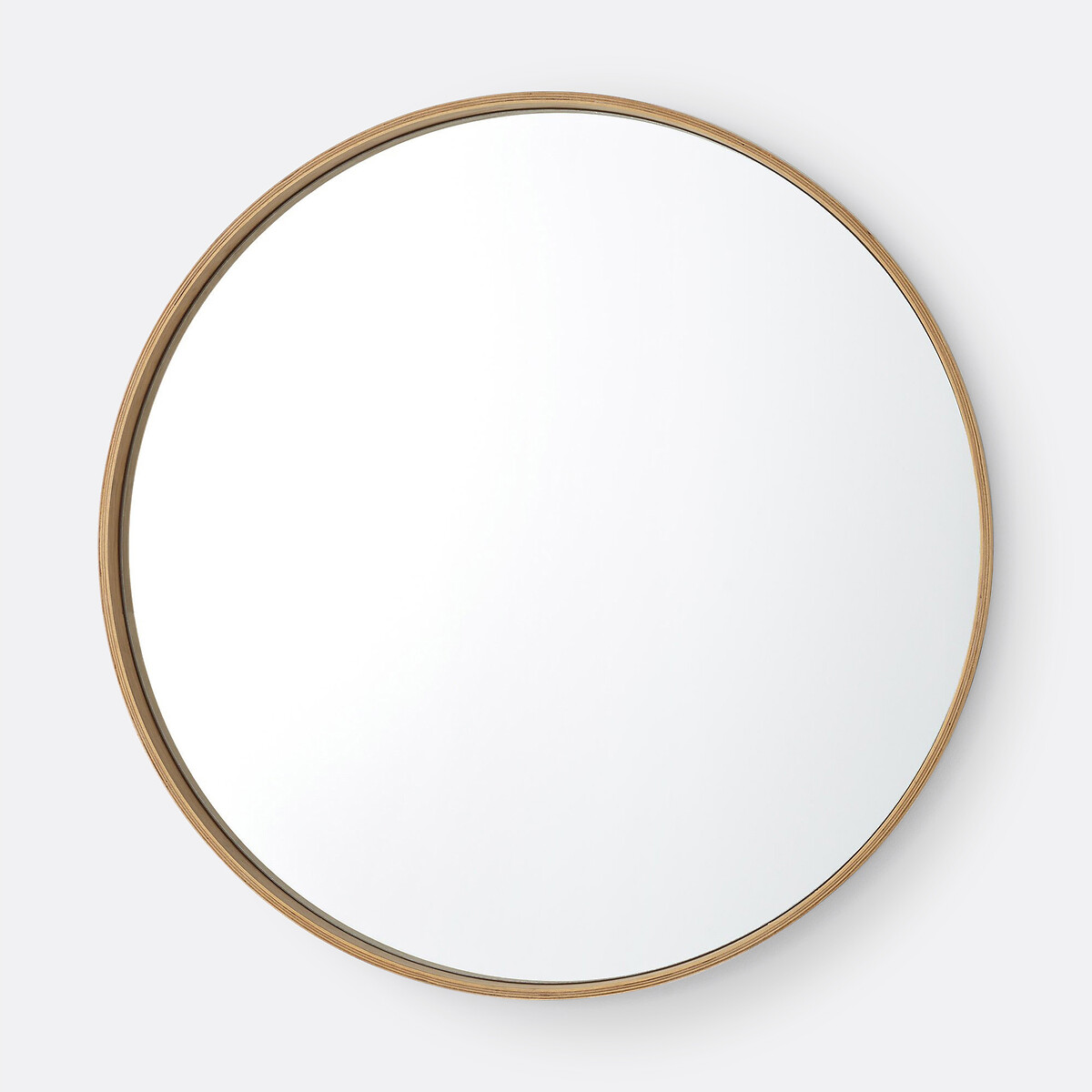 Miroir rond plaqué chêne Ø100 cm, Alaria chêne clair, LA REDOUTE INTERIEURS
