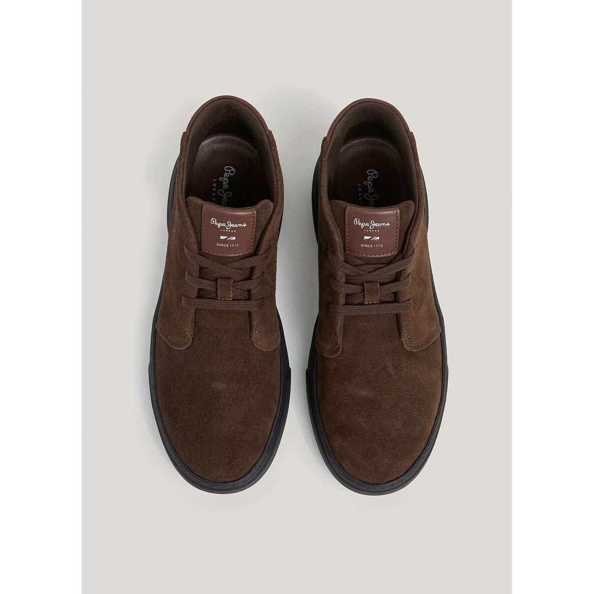 Bottines à lacets en cuir suédé COLINS DESERT marron, PEPE JEANS