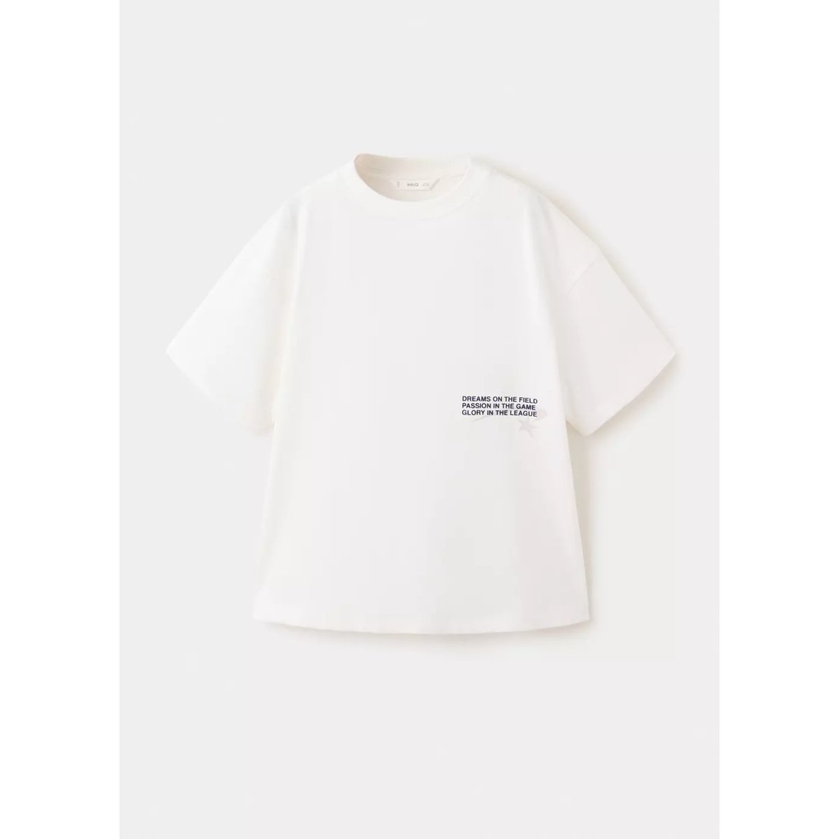T-shirt oversize imprimé blanc, MANGO KIDS