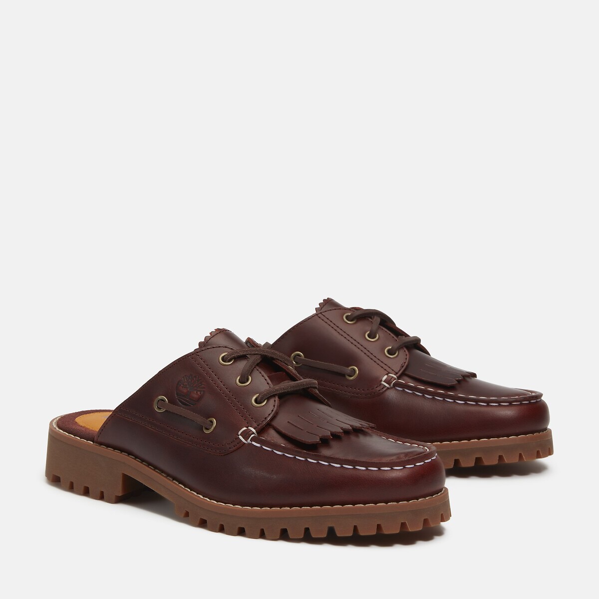 Mules Norren en cuir bordeaux foncé, TIMBERLAND