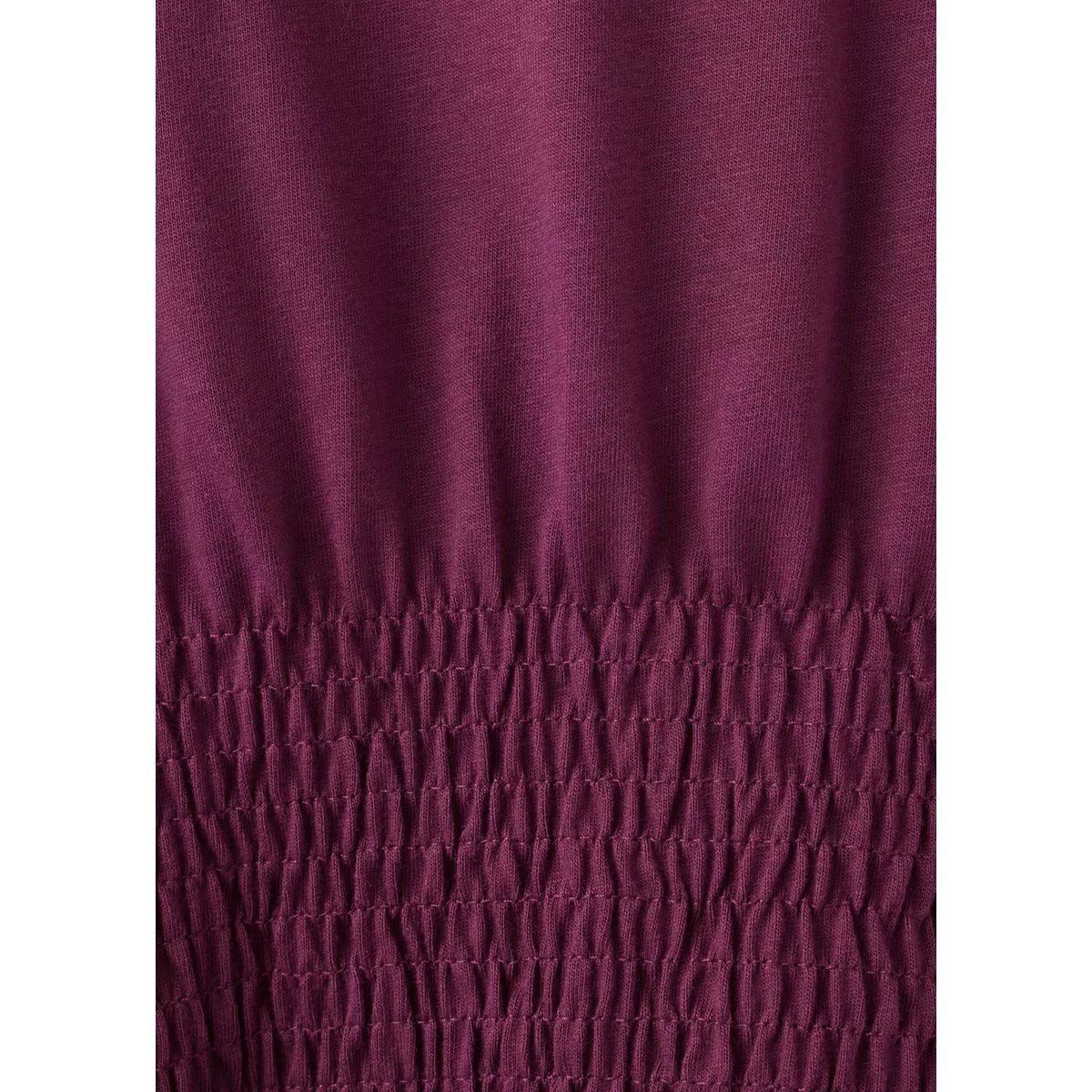 T-shirt coton détails froncés bordeaux, MANGO TEEN