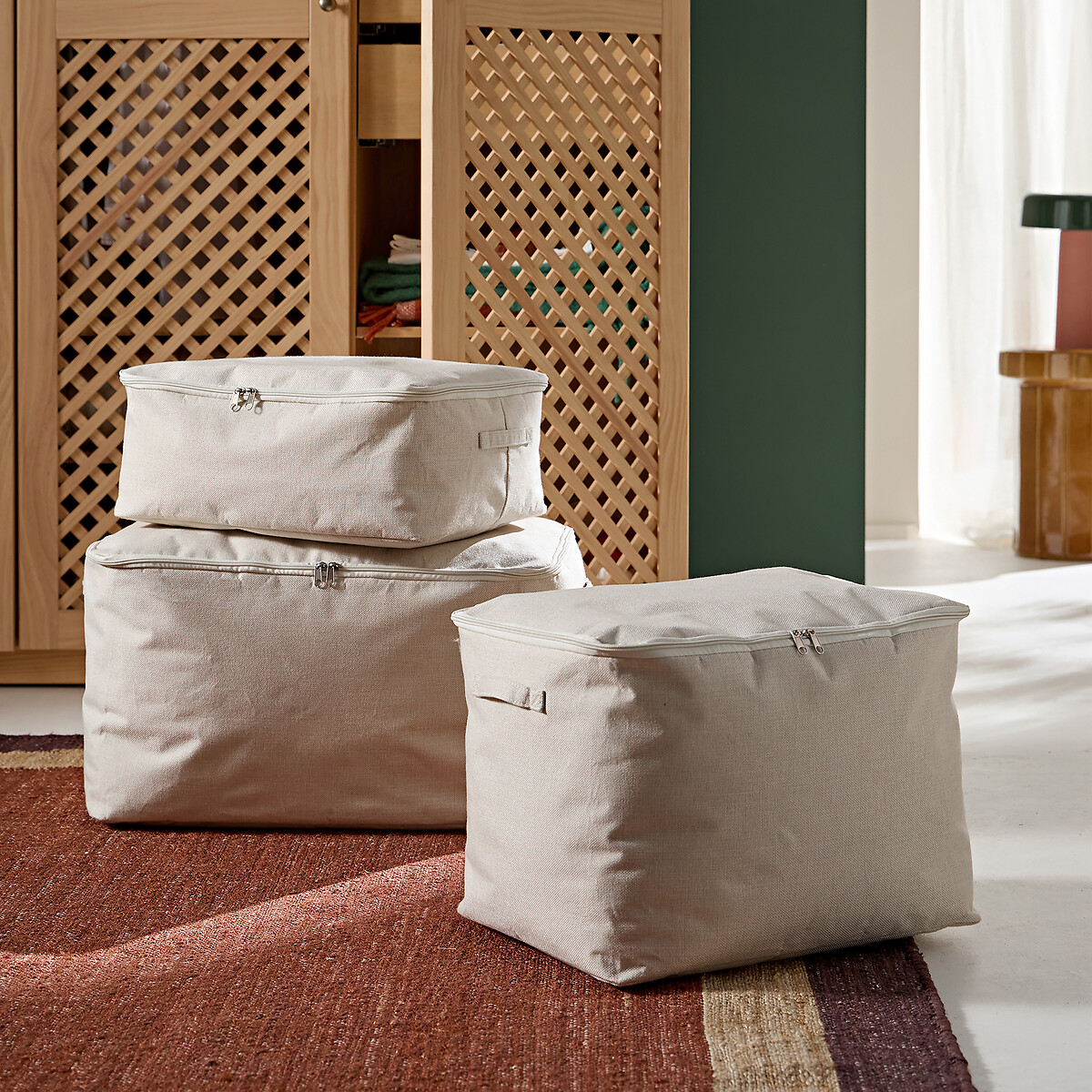 Housse de rangement taille L, Lihoa ecru, LA REDOUTE INTERIEURS