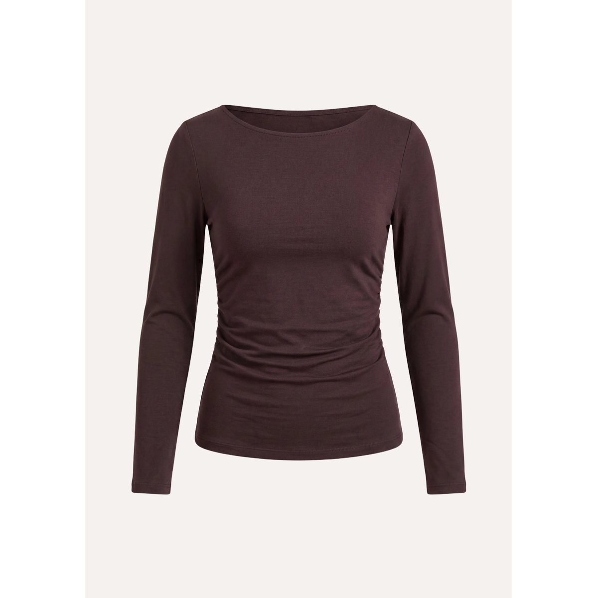 T-shirt en jersey manches longues ganache, LA FEE MARABOUTEE