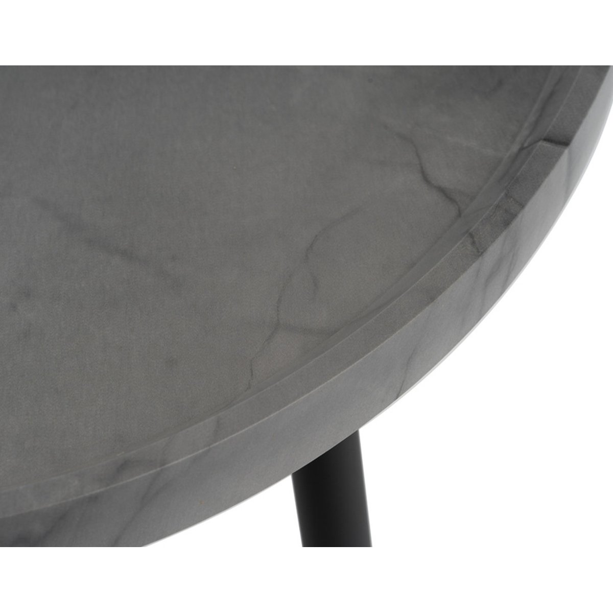 Table basse effet marbre 80 cm, HELSINKI gris, BEST MOBILIER