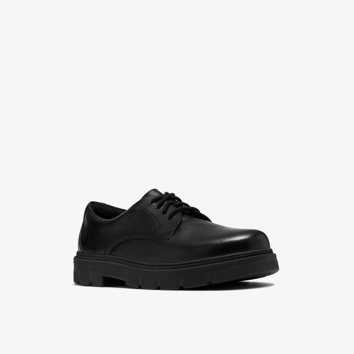 Derbies Cuir Coupe Large LORCAM WALK Y noir, CLARKS