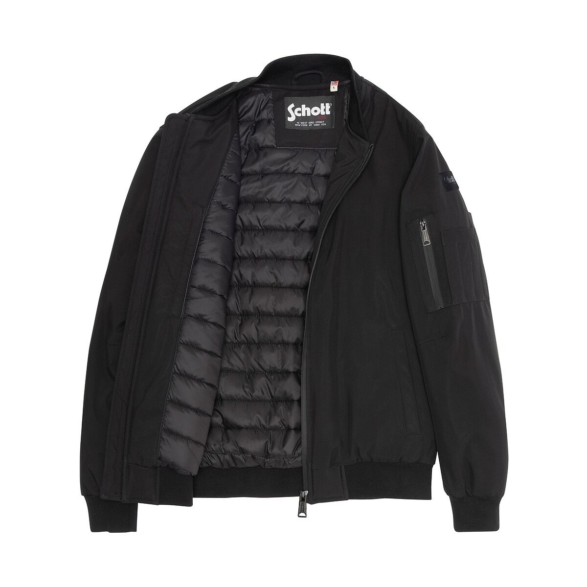 Blouson bomber, unisexe, DENIS noir, SCHOTT