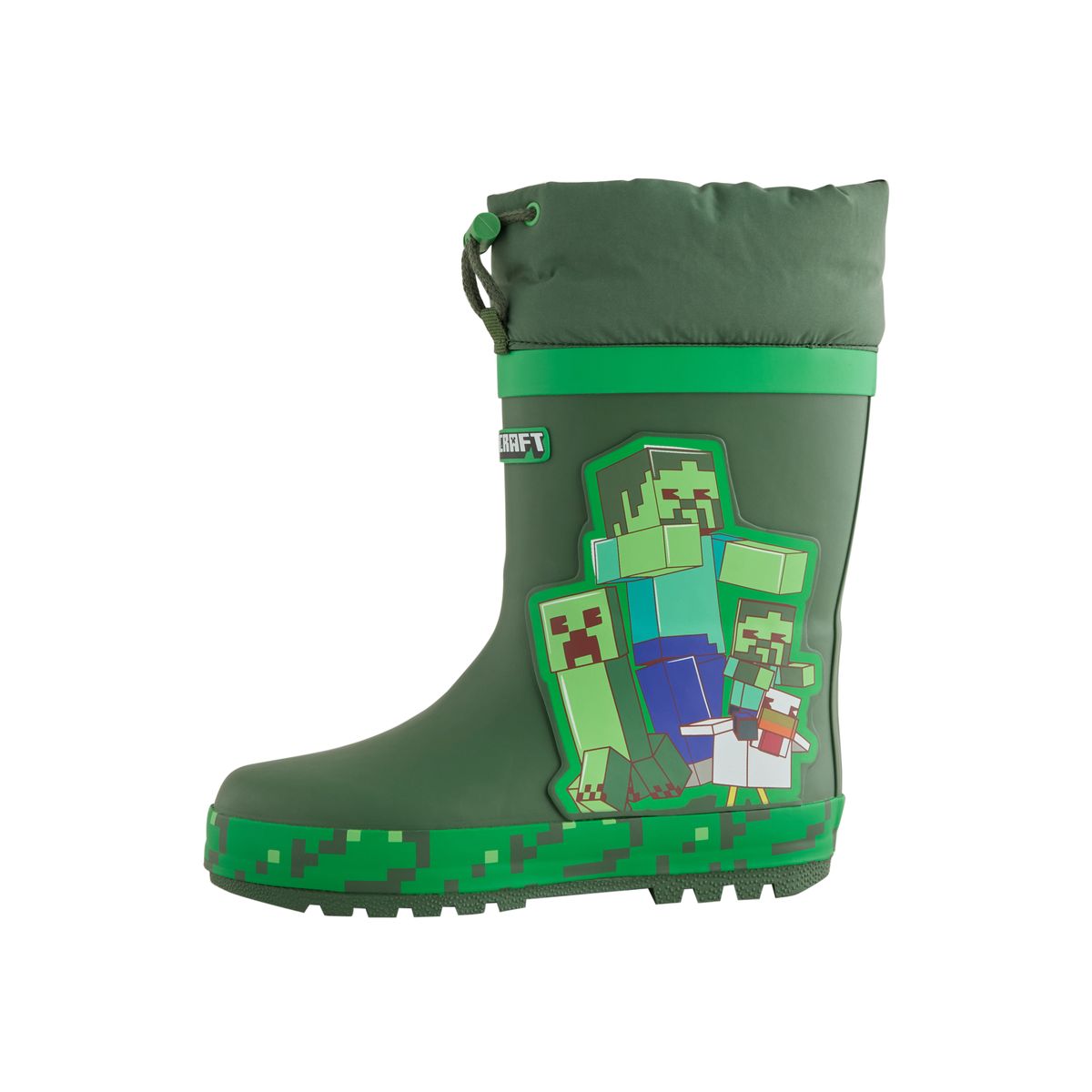 Bottes en caoutchouc à revers minecraft vert, NEXT