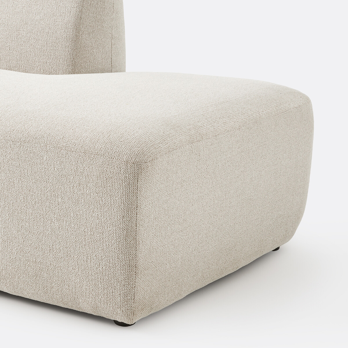 Récamière droite modulable, en tissu texturé chiné, JASPE ecru, LA REDOUTE INTERIEURS