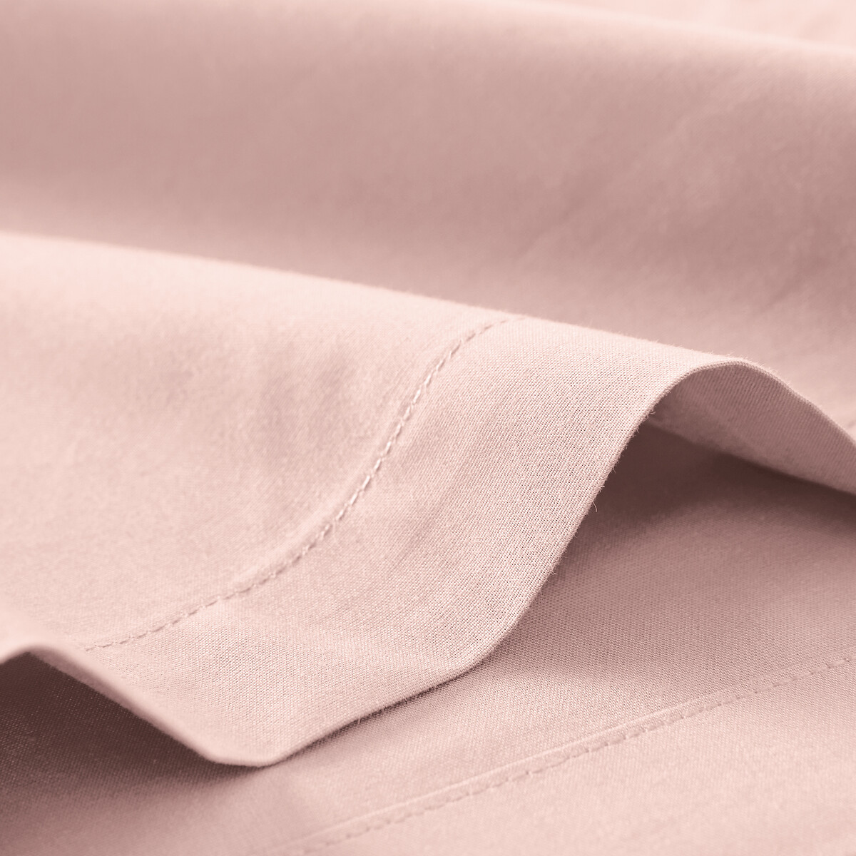 Taie de traversin en percale de coton, 80 fils, Scenario rose poudré, LA REDOUTE INTERIEURS