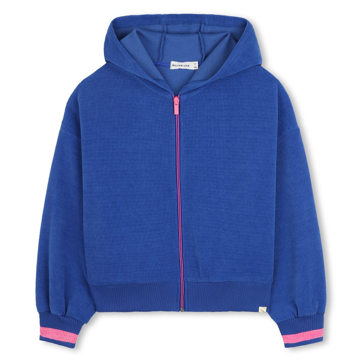 Cardigan con cappuccio bleu fanion, BILLIEBLUSH