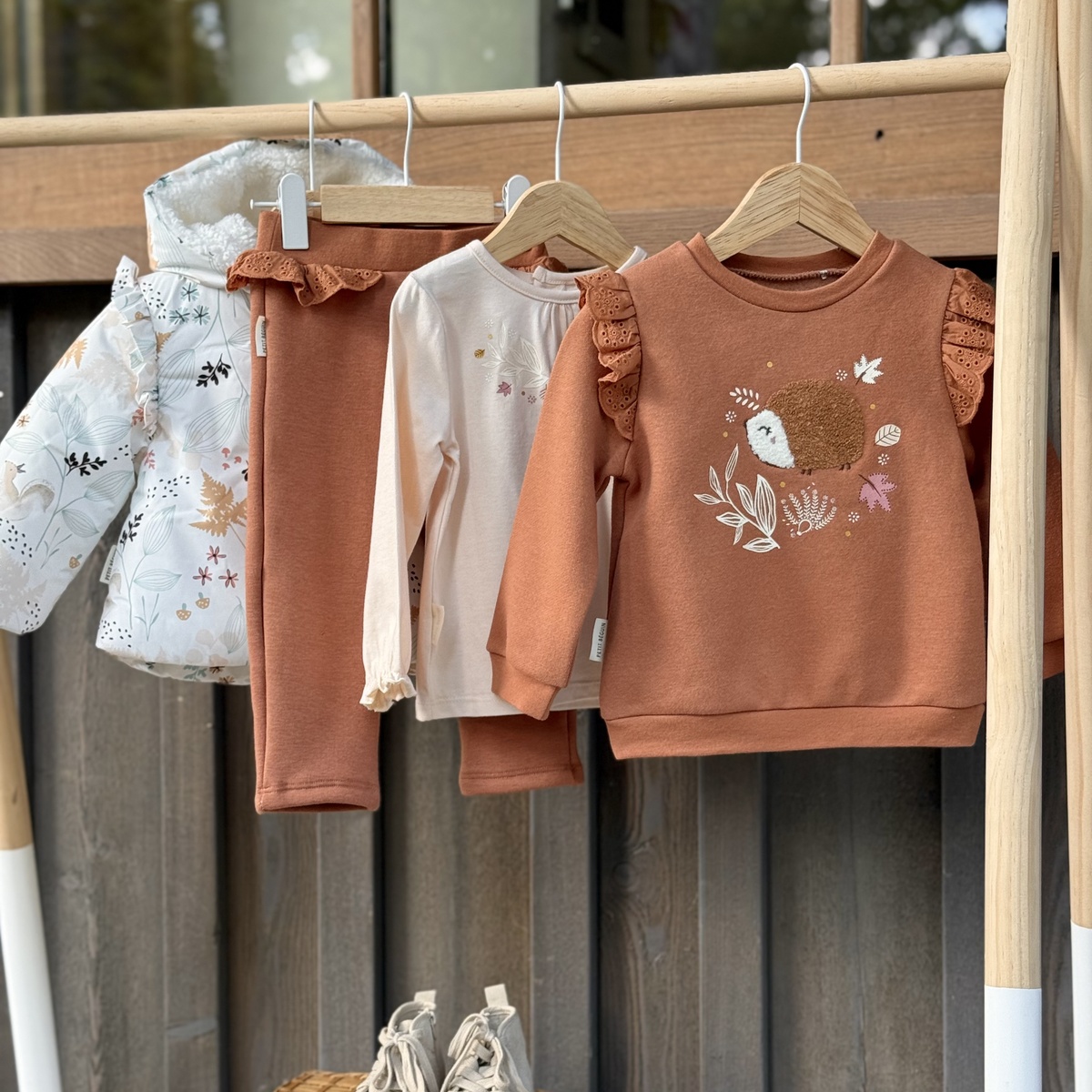 Doudoune bébé imperméable doublée sherpa avec capuche Bloom ecru, PETIT BEGUIN