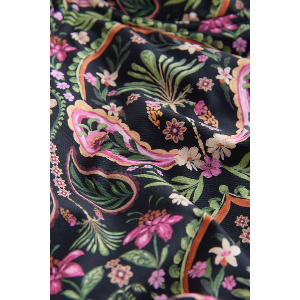 Haut de tankini non rembourré avec armatures paisley noir/rose, NEXT
