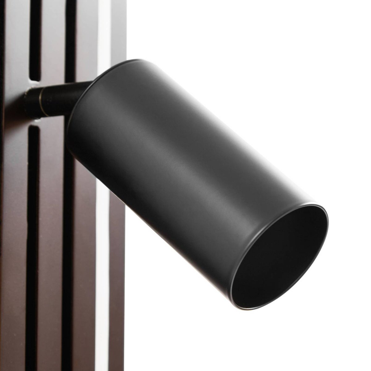 Applique en bois moderneLED, Tiron bois foncé, noir, LUCANDE