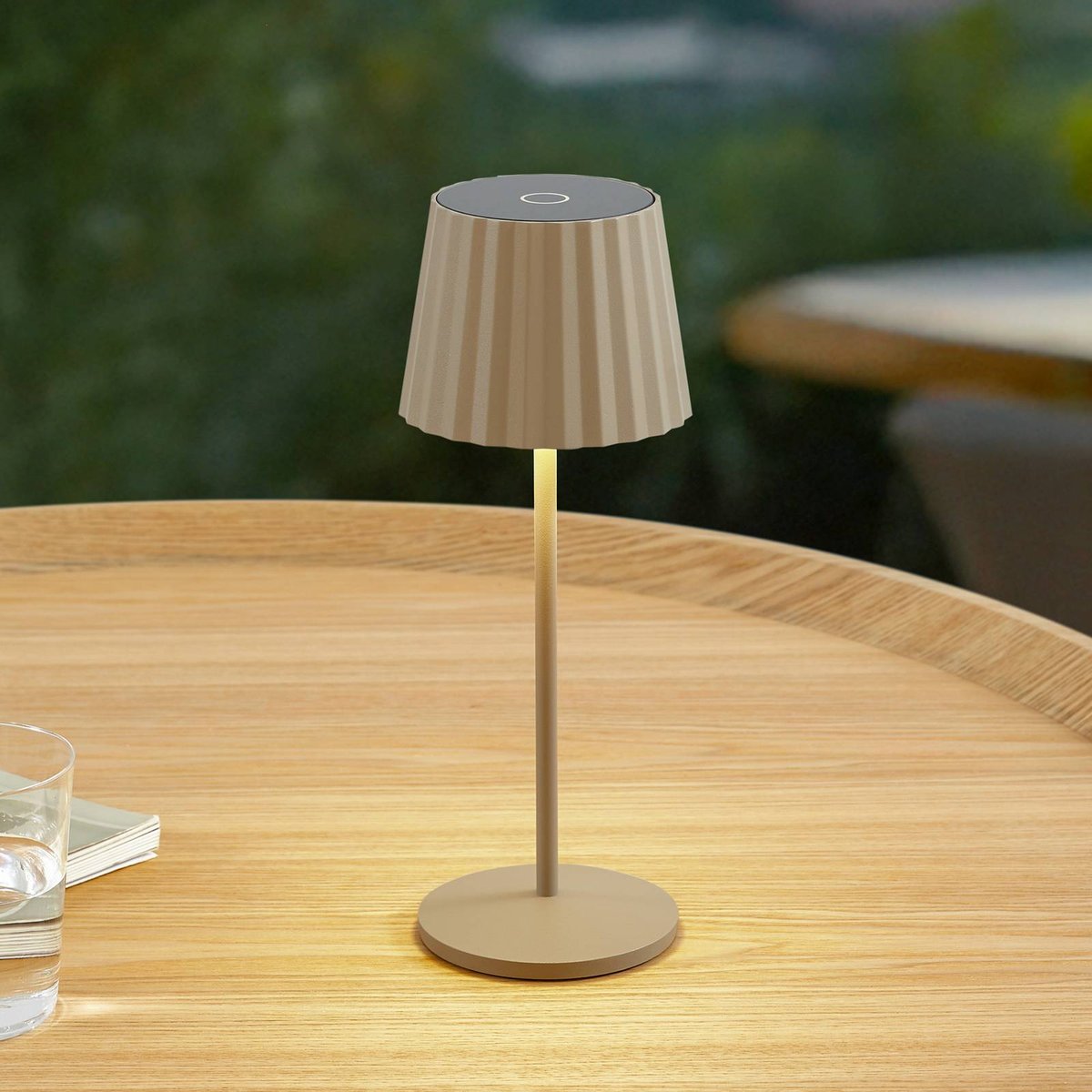 Luminaire de terrasse en aluminium moderneLED beige sable, LINDBY