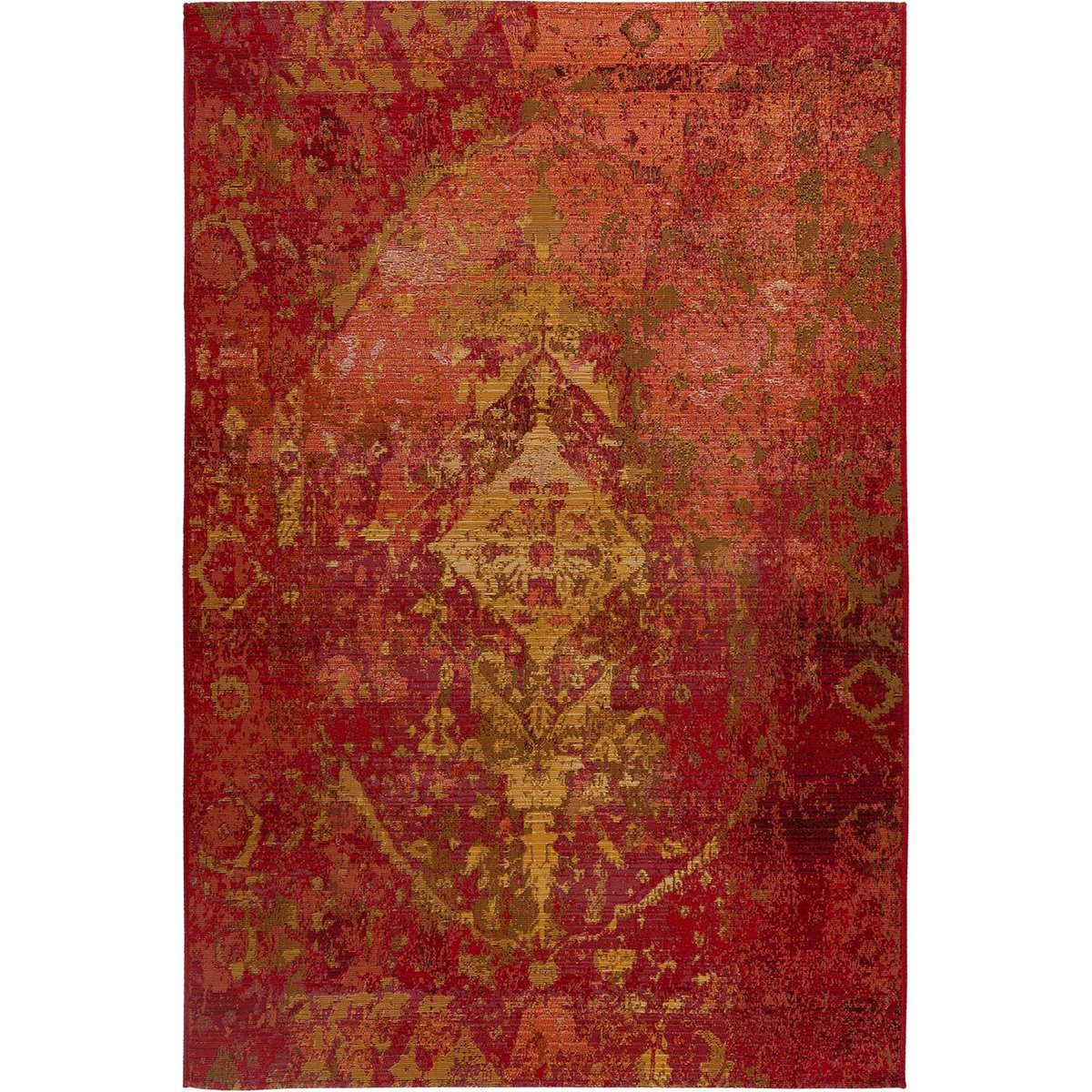 Tapis jacquard rectangulaire, Goliath rouge bordeaux avec touches dorées, ARTE ESPINA